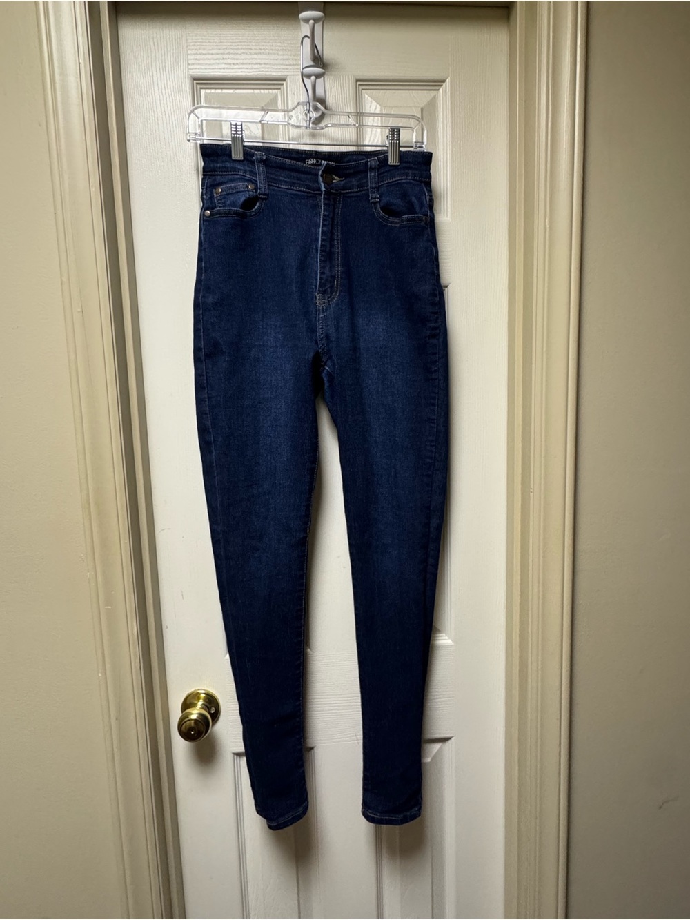 Dark Blue High-Waist Skinny Jeans - Women size 9/10